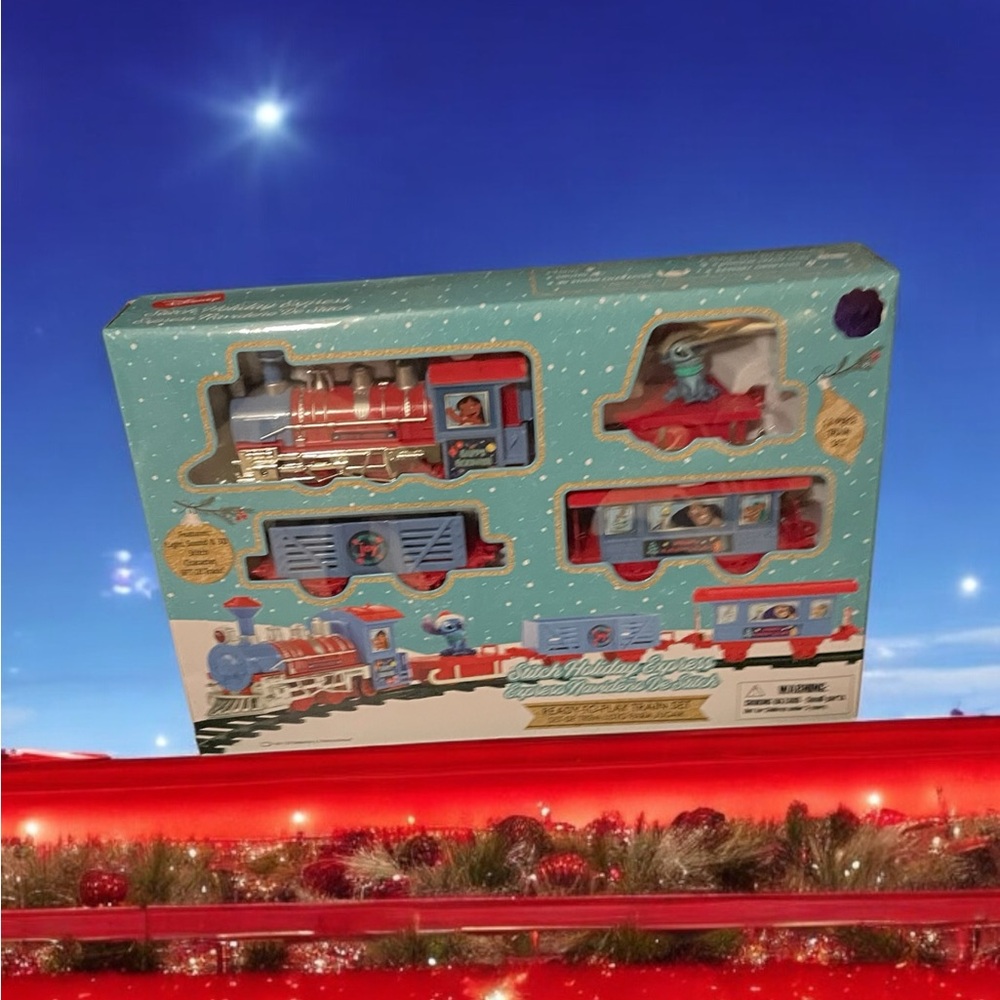 Disney Stitch Holiday Express Train Set - Blue